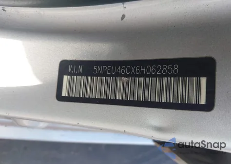 2006 Hyundai Sonata Gls из США, поврежденный, VIN 5NPEU46CX6H062858